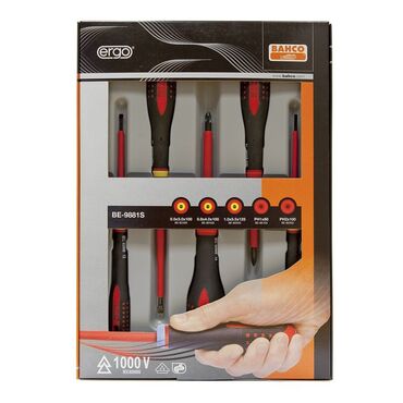 ERGO screwdriver sets, slotted/PH VDE type no. BE-9881S
